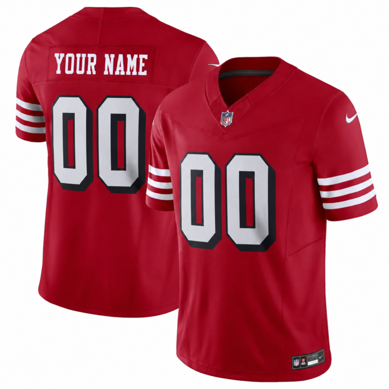 Custom Red San Francisco 49ers F.U.S.E. Vapor Untouchable Limited Stitched Football Jersey - SFR97