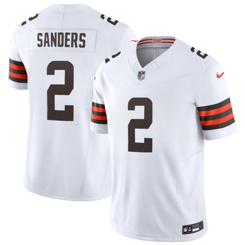 White Cleveland Browns #2 Shedeur Sanders F.U.S.E. Vapor Limited Stitched Jersey - CLB310